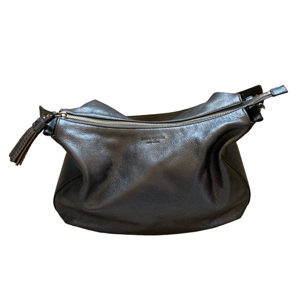 Kate Spade Pewter Leather Shoulder Purse - Picture 2 of 11